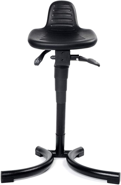 Ergonomischer Stehhocker – Höhenverstellbare Stehhilfe 62–81 cm, Stehstuhl & Werkstattstuhl für Schreibtisch, Büro & Industrie
