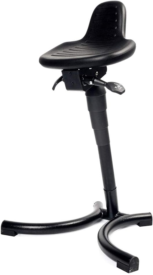 Ergonomischer Stehhocker – Höhenverstellbare Stehhilfe 62–81 cm, Stehstuhl & Werkstattstuhl für Schreibtisch, Büro & Industrie