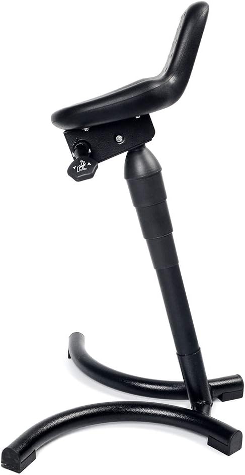 Ergonomischer Stehhocker – Höhenverstellbare Stehhilfe 62–81 cm, Stehstuhl & Werkstattstuhl für Schreibtisch, Büro & Industrie